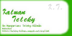 kalman teleky business card