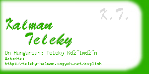 kalman teleky business card